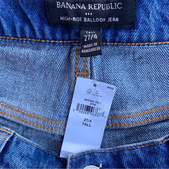 NWT. Banana Republic High Rise Balloon Jeans 27 Tall - Picture 5 of 8